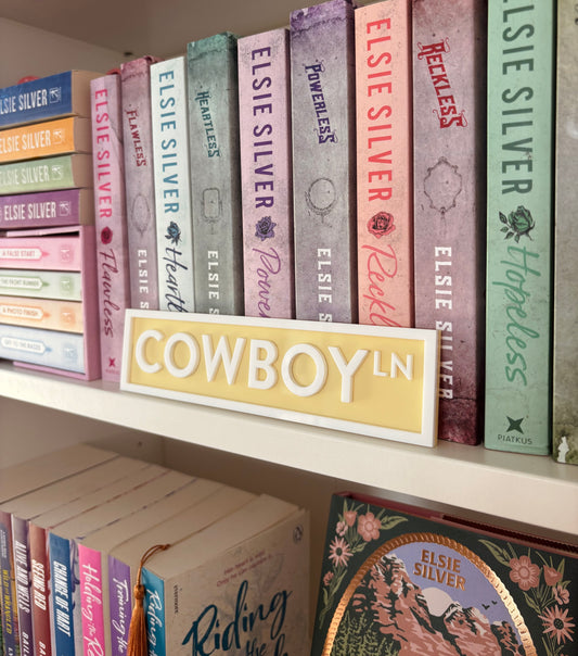 Bookish St Sign- Cowboy